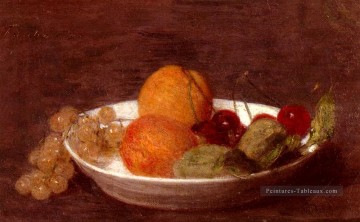 Un bol de fruits Nature morte Henri Fantin Latour Peinture à l'huile